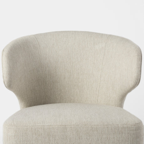 Niles 22.5L x 24.0W x 32.0H Cream Fabric Seat W/ Dark Brown Wooden Legs Wingback Dining Chair from Mercana - Luna Furniture