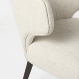 Niles 22.5L x 24.0W x 32.0H Cream Fabric Seat W/ Dark Brown Wooden Legs Wingback Dining Chair from Mercana - Luna Furniture