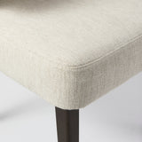 Niles 22.5L x 24.0W x 32.0H Cream Fabric Seat W/ Dark Brown Wooden Legs Wingback Dining Chair from Mercana - Luna Furniture