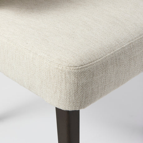 Niles 22.5L x 24.0W x 32.0H Cream Fabric Seat W/ Dark Brown Wooden Legs Wingback Dining Chair from Mercana - Luna Furniture