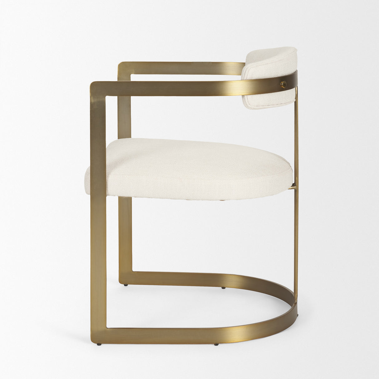Hollyfield II Cream Fabric Seat W/ Gold Iron Frame Dining Chair from Mercana - Luna Furniture