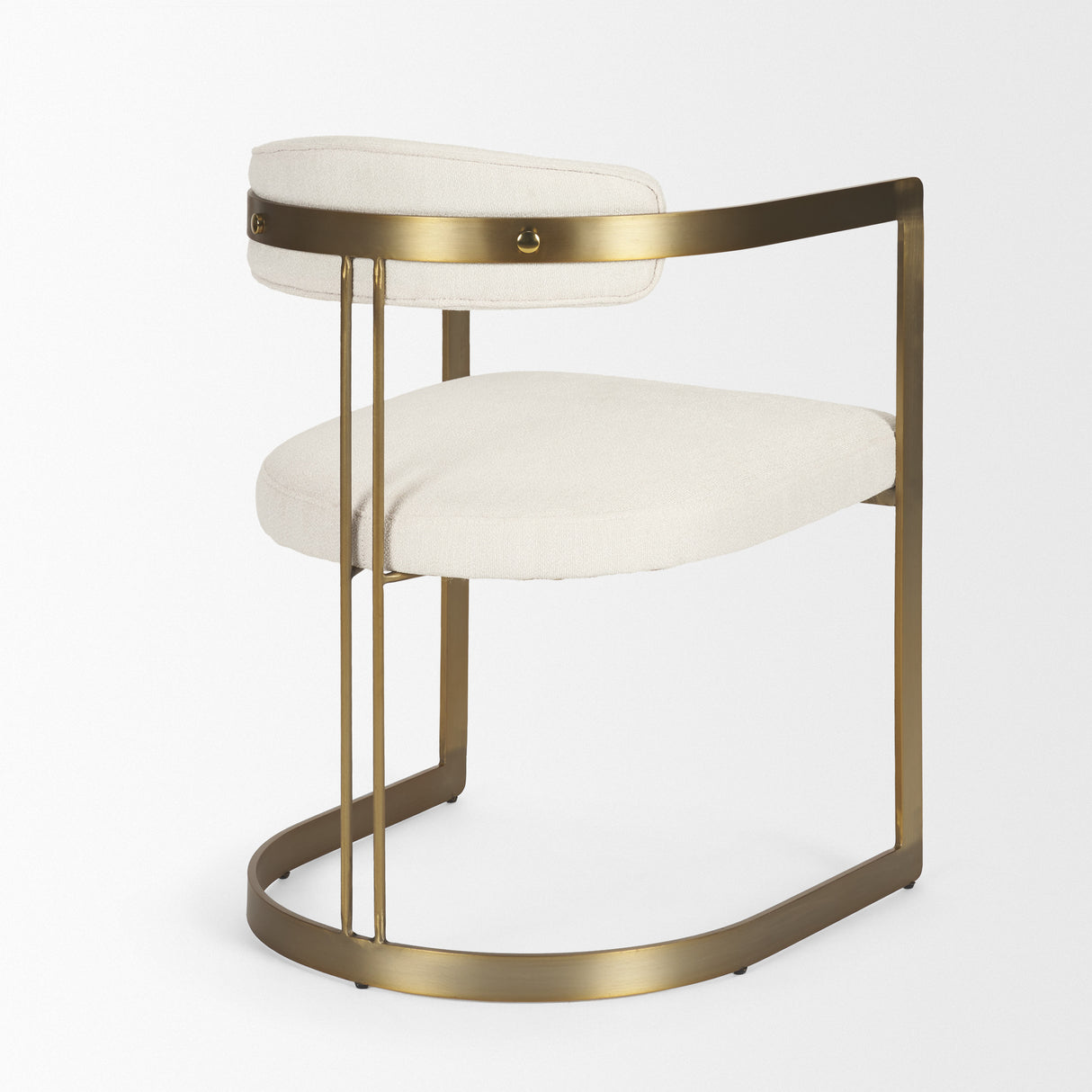Hollyfield II Cream Fabric Seat W/ Gold Iron Frame Dining Chair from Mercana - Luna Furniture