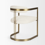 Hollyfield II Cream Fabric Seat W/ Gold Iron Frame Dining Chair from Mercana - Luna Furniture