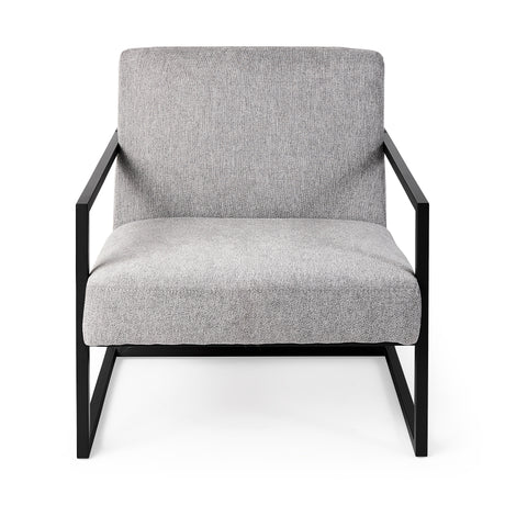 Armelle Gray Fabric Seat W/Black Metal Frame Accent Chair from Mercana - Luna Furniture