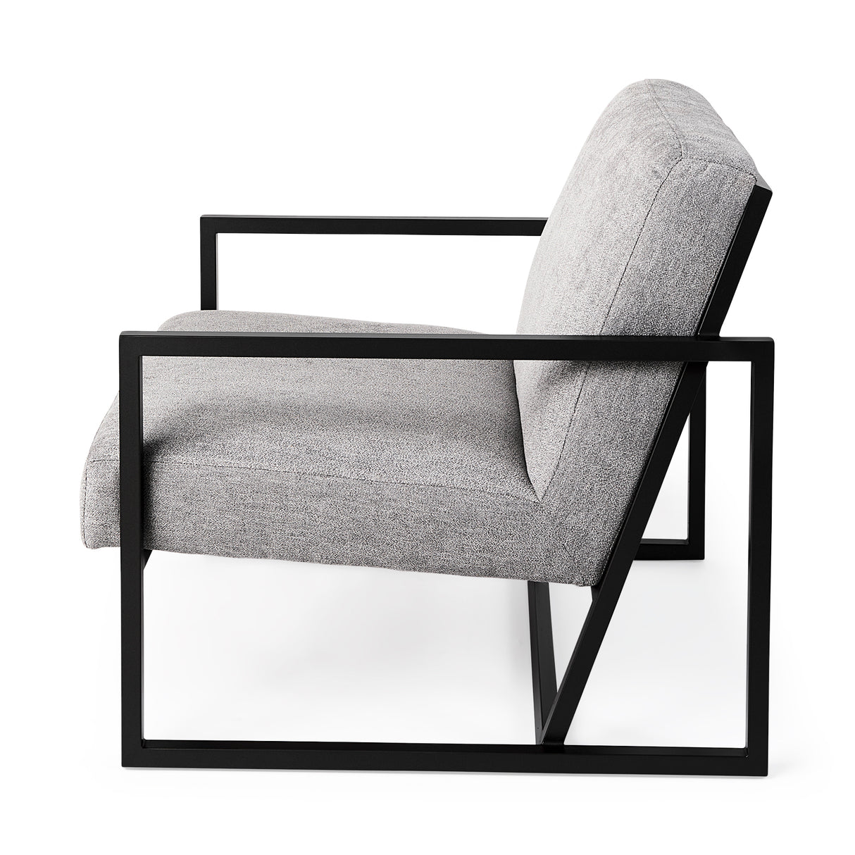 Armelle Gray Fabric Seat W/Black Metal Frame Accent Chair from Mercana - Luna Furniture