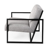 Armelle Gray Fabric Seat W/Black Metal Frame Accent Chair from Mercana - Luna Furniture