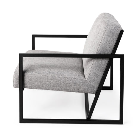 Armelle Gray Fabric Seat W/Black Metal Frame Accent Chair from Mercana - Luna Furniture