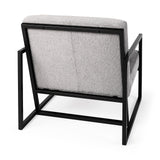 Armelle Gray Fabric Seat W/Black Metal Frame Accent Chair from Mercana - Luna Furniture