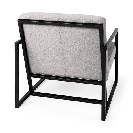Armelle Gray Fabric Seat W/Black Metal Frame Accent Chair from Mercana - Luna Furniture