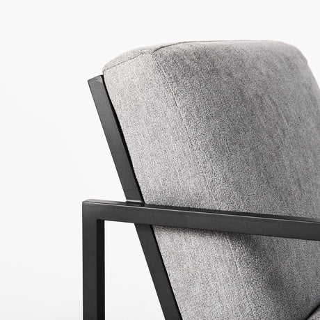 Armelle Gray Fabric Seat W/Black Metal Frame Accent Chair from Mercana - Luna Furniture