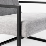 Armelle Gray Fabric Seat W/Black Metal Frame Accent Chair from Mercana - Luna Furniture