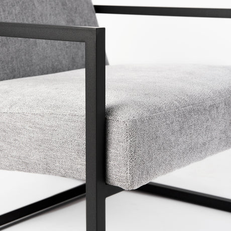 Armelle Gray Fabric Seat W/Black Metal Frame Accent Chair from Mercana - Luna Furniture