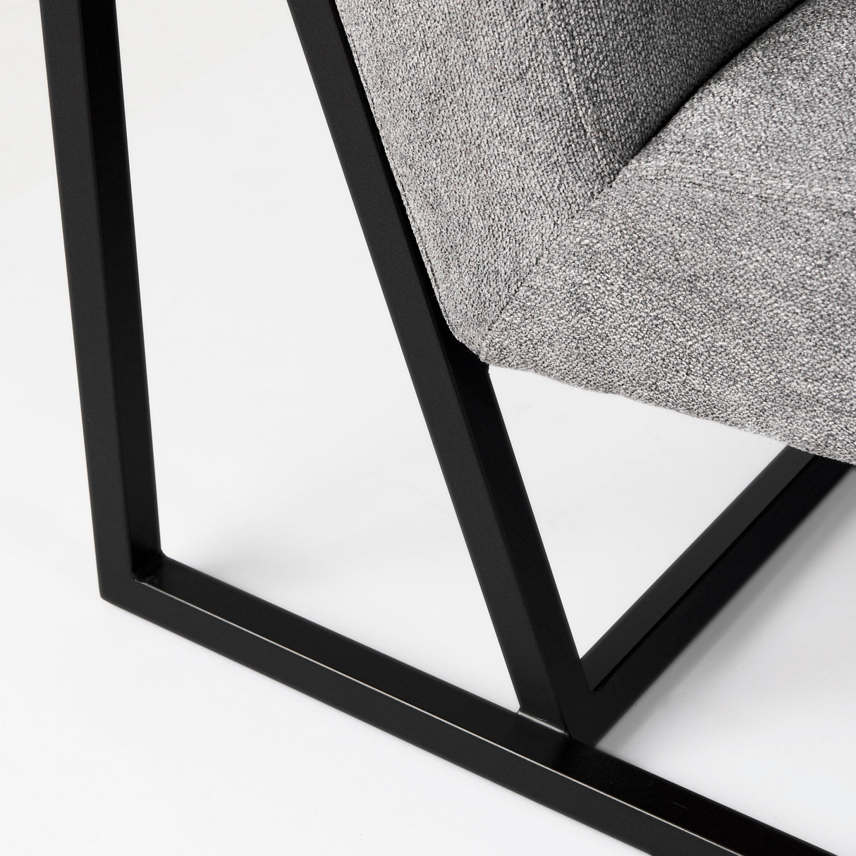 Armelle Gray Fabric Seat W/Black Metal Frame Accent Chair from Mercana - Luna Furniture