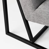Armelle Gray Fabric Seat W/Black Metal Frame Accent Chair from Mercana - Luna Furniture