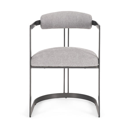 Hollyfield II Gray Fabric Seat W/ Gray Iron Frame Dining Chair from Mercana - Luna Furniture