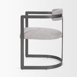 Hollyfield II Gray Fabric Seat W/ Gray Iron Frame Dining Chair from Mercana - Luna Furniture