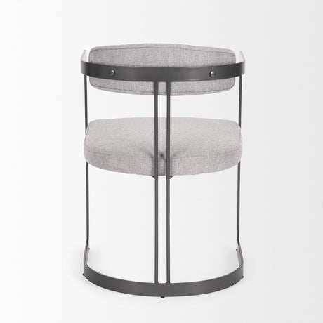Hollyfield II Gray Fabric Seat W/ Gray Iron Frame Dining Chair from Mercana - Luna Furniture