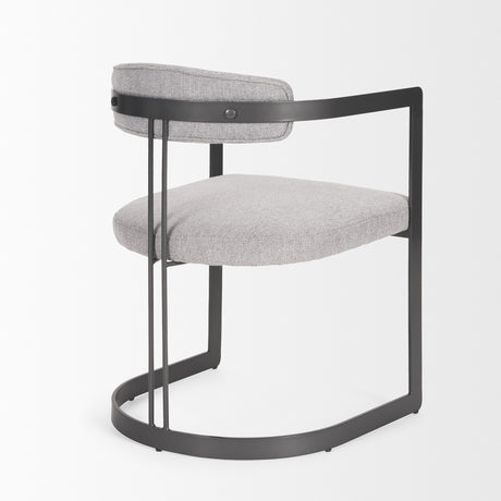 Hollyfield II Gray Fabric Seat W/ Gray Iron Frame Dining Chair from Mercana - Luna Furniture