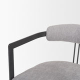Hollyfield II Gray Fabric Seat W/ Gray Iron Frame Dining Chair from Mercana - Luna Furniture