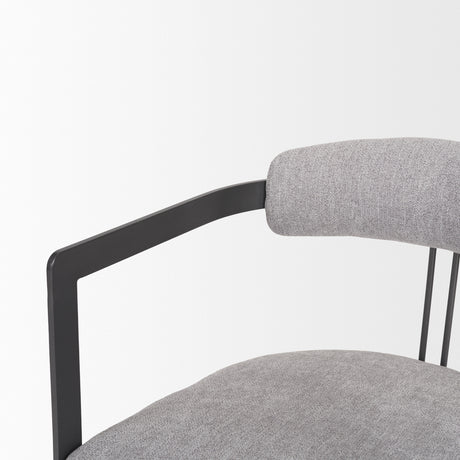Hollyfield II Gray Fabric Seat W/ Gray Iron Frame Dining Chair from Mercana - Luna Furniture