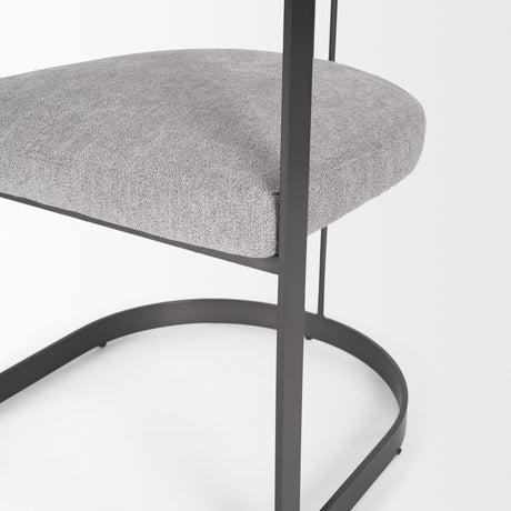 Hollyfield II Gray Fabric Seat W/ Gray Iron Frame Dining Chair from Mercana - Luna Furniture