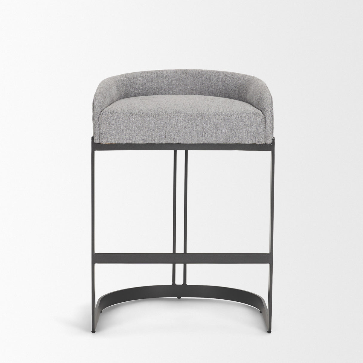 Hollyfield II Gray Fabric Seat W/ Gray Metal Base Counter Stool from Mercana - Luna Furniture