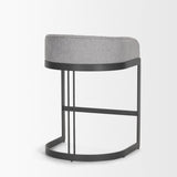 Hollyfield II Gray Fabric Seat W/ Gray Metal Base Counter Stool from Mercana - Luna Furniture
