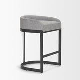Hollyfield II Gray Fabric Seat W/ Gray Metal Base Counter Stool from Mercana - Luna Furniture