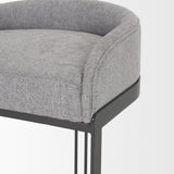 Hollyfield II Gray Fabric Seat W/ Gray Metal Base Counter Stool from Mercana - Luna Furniture