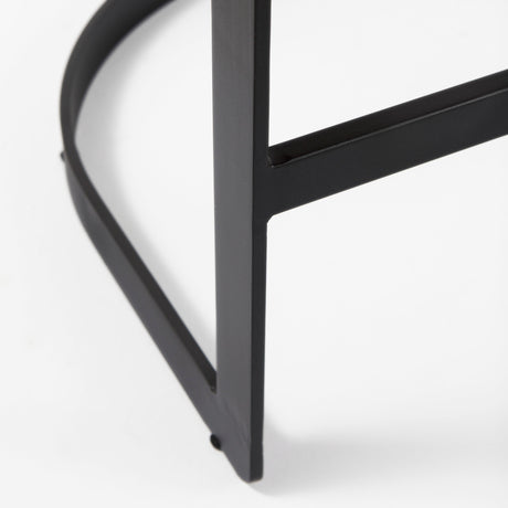 Hollyfield II Gray Fabric Seat W/ Gray Metal Base Counter Stool from Mercana - Luna Furniture