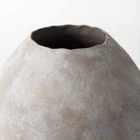 Gobi 19.75L x 20H Small Tan Ceramic Oval Vase from Mercana - Luna Furniture