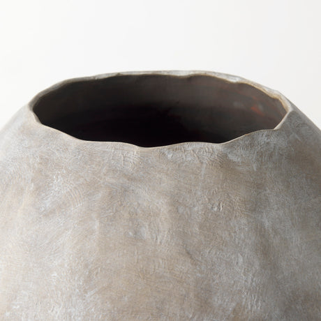 Gobi 19.75L x 24H Large Tan Ceramic Oval Vase from Mercana - Luna Furniture