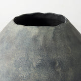 Gobi 16L x 20H Small Gray Ceramic Oval Vase from Mercana - Luna Furniture