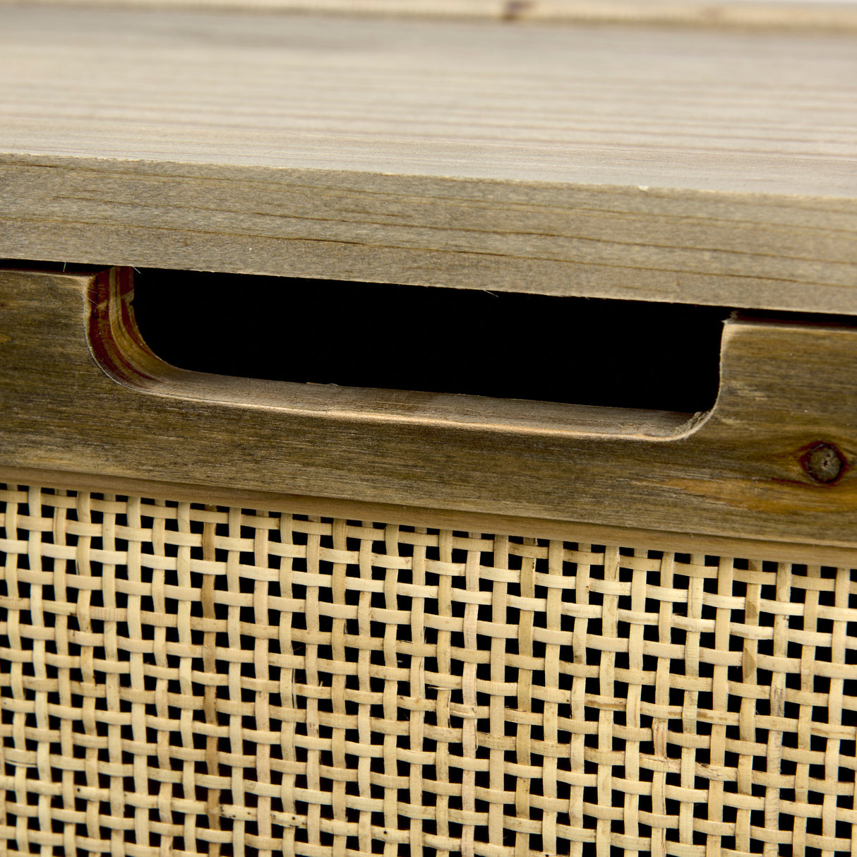 Sonny 23.6L x 15.7W x 13.8H Set of Two Brown Wood and Wicker W/ Metal Detail Rectangular Boxes from Mercana - Luna Furniture