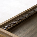 Sonny 23.6L x 23.6W x 2.0H Set of Two Brown Wood and Wicker Square Trays from Mercana - Luna Furniture