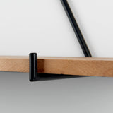Khufu 18.9L x 5.5W x 10.2H Set of Three Brown Wood W/ Black Metal Triangular Hanging Shelves from Mercana - Luna Furniture