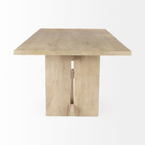 Aida 84L Light Brown Wood Dining Table from Mercana - Luna Furniture