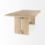 Aida 84L Light Brown Wood Dining Table from Mercana - Luna Furniture