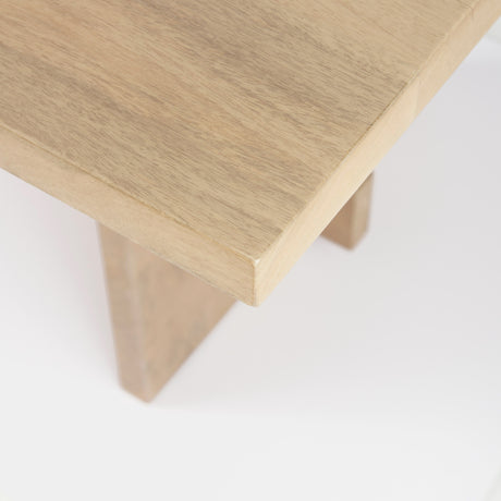 Aida 84L Light Brown Wood Dining Table from Mercana - Luna Furniture