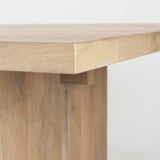 Aida 84L Light Brown Wood Dining Table from Mercana - Luna Furniture