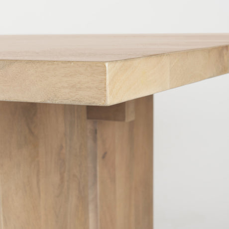 Aida 84L Light Brown Wood Dining Table from Mercana - Luna Furniture