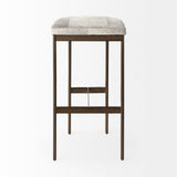Millie 16.75 X 17.75 X 30 Hair-on-hide Seat W/ Gold Frame Bar Stool from Mercana - Luna Furniture