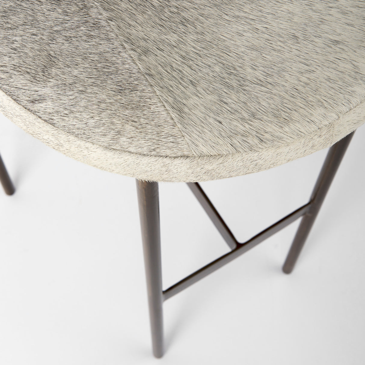 Millie 16.75 X 17.75 X 30 Hair-on-hide Seat W/ Gold Frame Bar Stool from Mercana - Luna Furniture