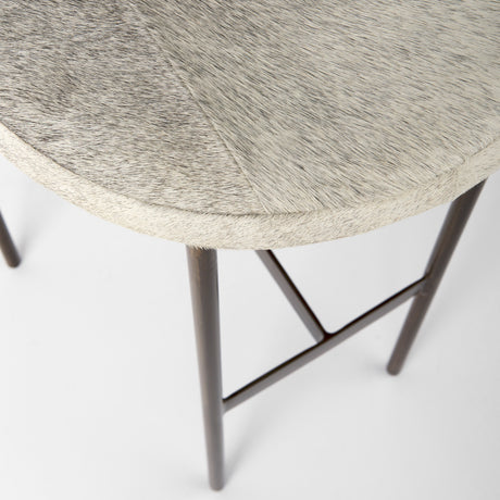 Millie 16.75 X 17.75 X 30 Hair-on-hide Seat W/ Gold Frame Bar Stool from Mercana - Luna Furniture