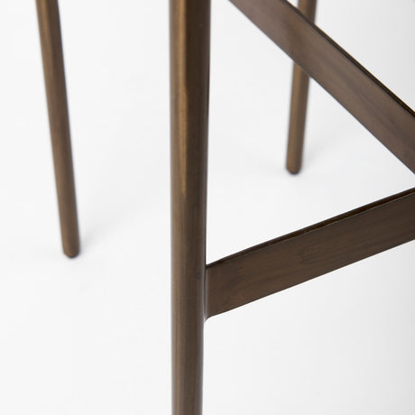 Millie 16.75 X 17.75 X 30 Hair-on-hide Seat W/ Gold Frame Bar Stool from Mercana - Luna Furniture