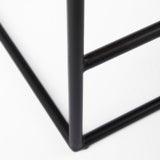 Clarissa 18.0L x 16.0W x 26.25H Dark Brown Woven Leather Seat W/ Black Iron Frame Counter Stool from Mercana - Luna Furniture