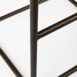 Clarissa 18.0L x 16.0W x 30.25H Black Woven Leather Seat W/ Gold Frame Bar Stool from Mercana - Luna Furniture