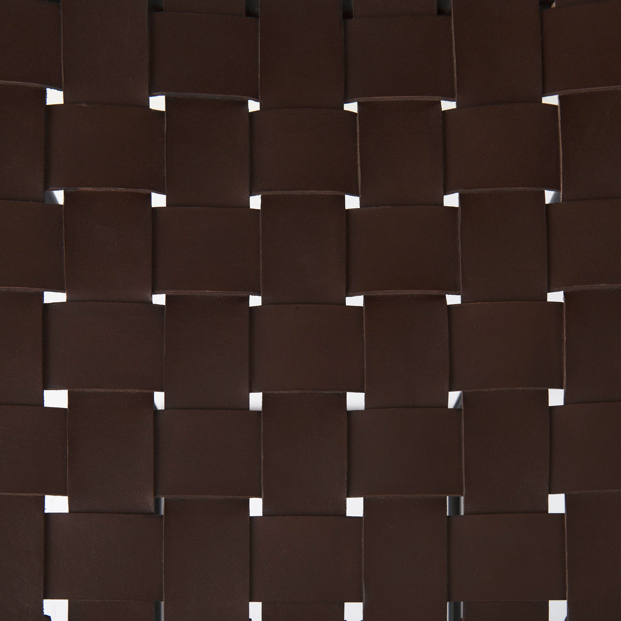 Clarissa 18.0L x 16.0W x 30.25H Dark Brown Woven Leather Seat W/ Black Metal Frame Bar Stool from Mercana - Luna Furniture