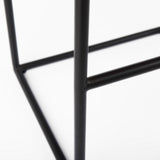 Clarissa 18.0L x 16.0W x 30.25H Dark Brown Woven Leather Seat W/ Black Metal Frame Bar Stool from Mercana - Luna Furniture