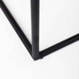 Clarissa 18.0L x 16.0W x 30.25H Dark Brown Woven Leather Seat W/ Black Metal Frame Bar Stool from Mercana - Luna Furniture